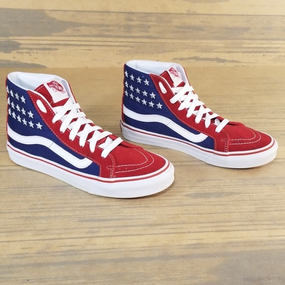 ***SOLD***Vans Sk8-Hi American Flag Studded Star - Picture 2 of 8